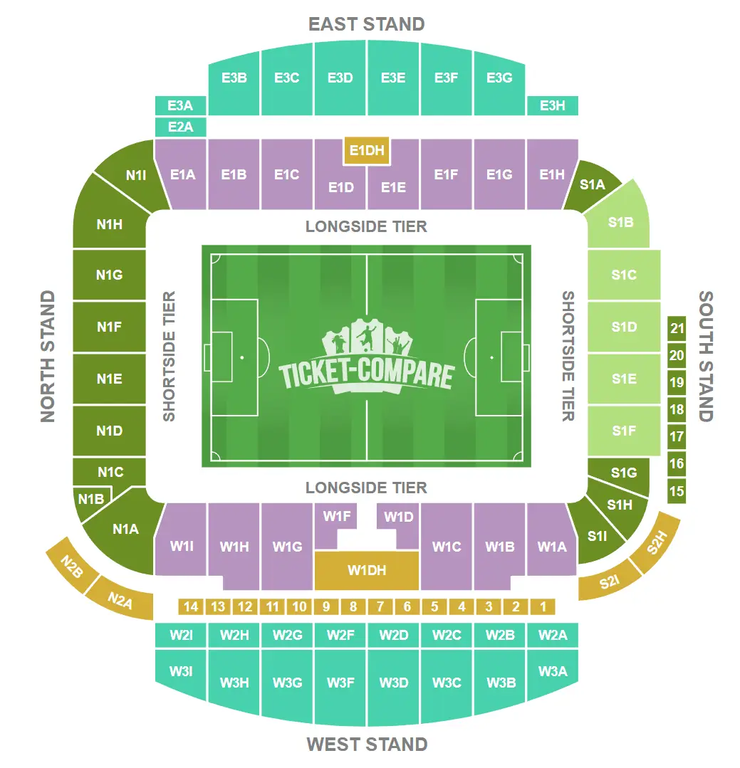 American Express Stadium Seating Plan